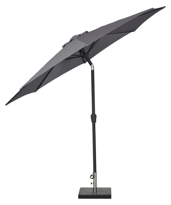 Parasoll m/vev & tilt Grå Ø3 m Sunlife